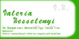 valeria wesselenyi business card